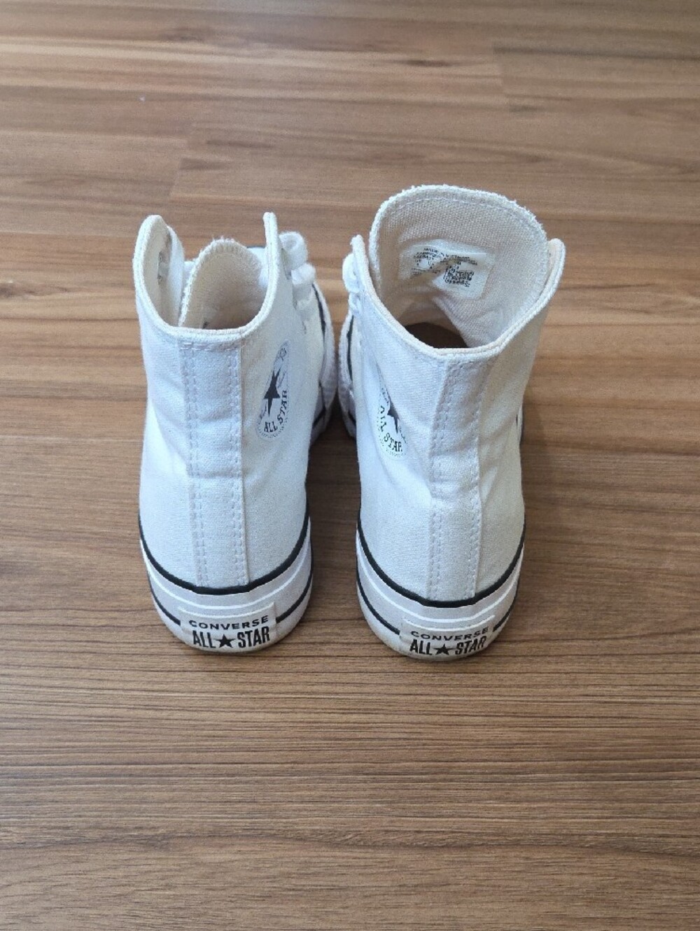 Converse White High Top Platform Sneakers - Picture 4 of 7